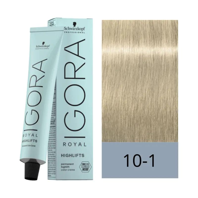 Coloração Igora Royal Highlifts - 10-1 Louro Ultra Claro Cinza - Imagem 1