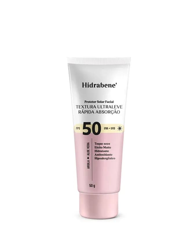 Hidrabene - Protetor Solar Facial FPS50 Ultraleve 50g - Imagem 1