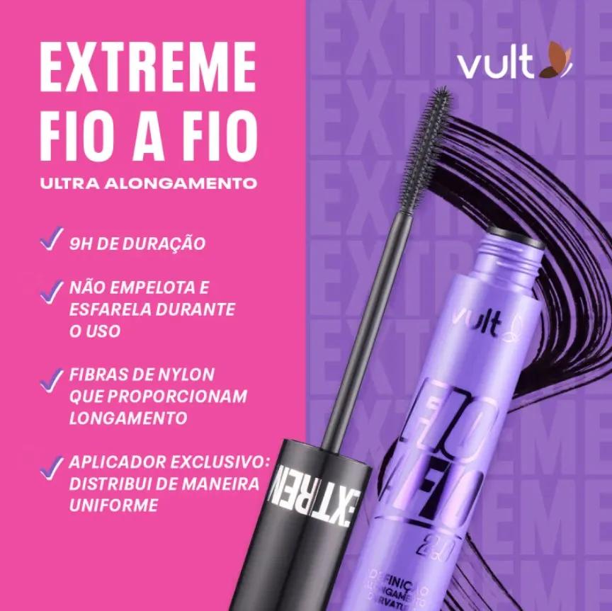 Vult - Máscara de Cílios Vult Extreme Fio a Fio 2.0 10g - Miniatura 6