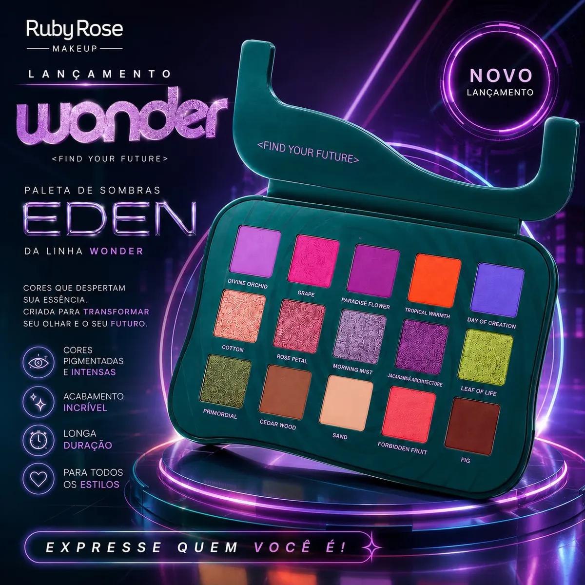 Ruby Rose - Paleta de Sombras Eden - Wonder - Imagem 3