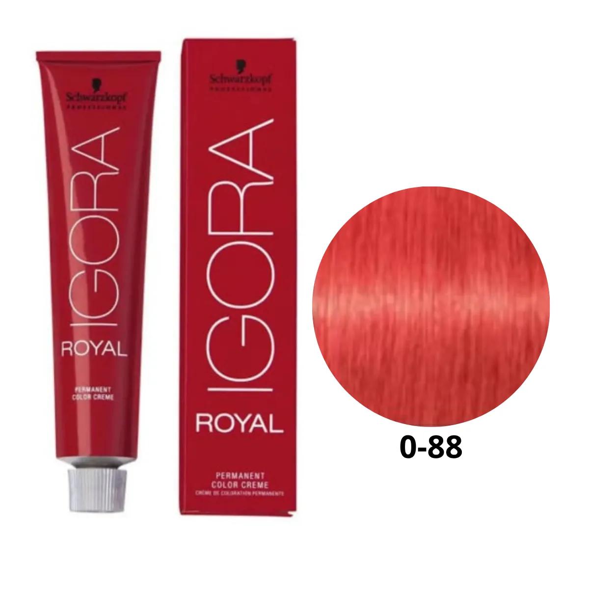 Coloração Igora Royal 0-88 Tom de Mistura Vermelho 60g - Imagem 1