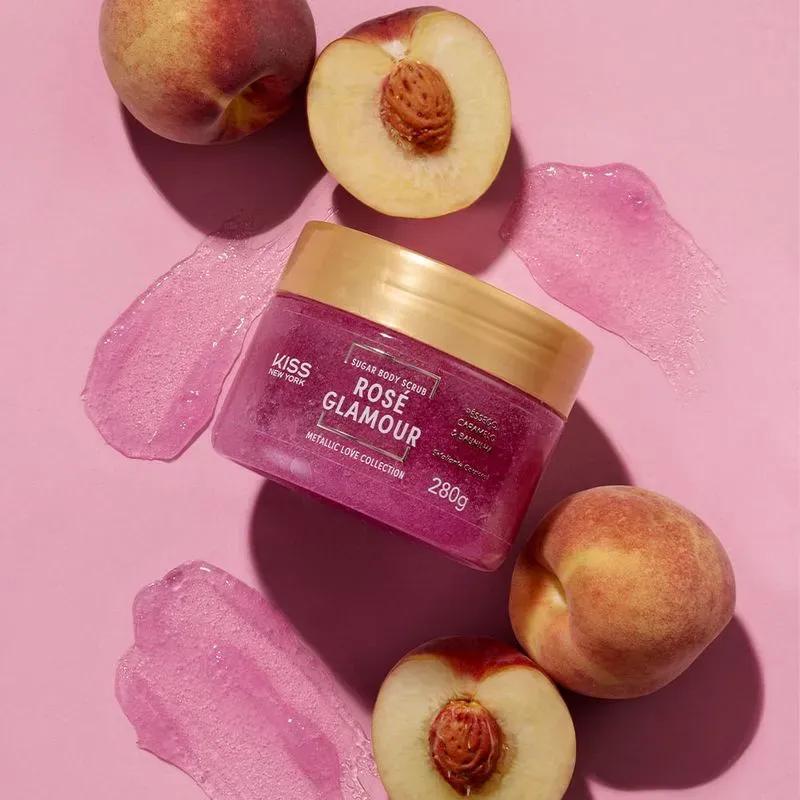 Kiss New York - Esfoliante Corporal de Açúcar Rosé Glamour 280g - Miniatura 2