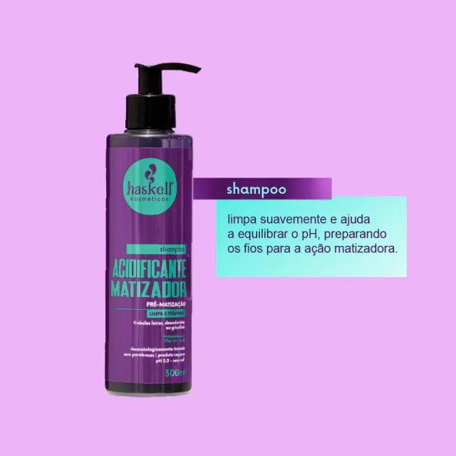 Haskell - Shampoo Acidificante Matizador 300ml - Miniatura 5