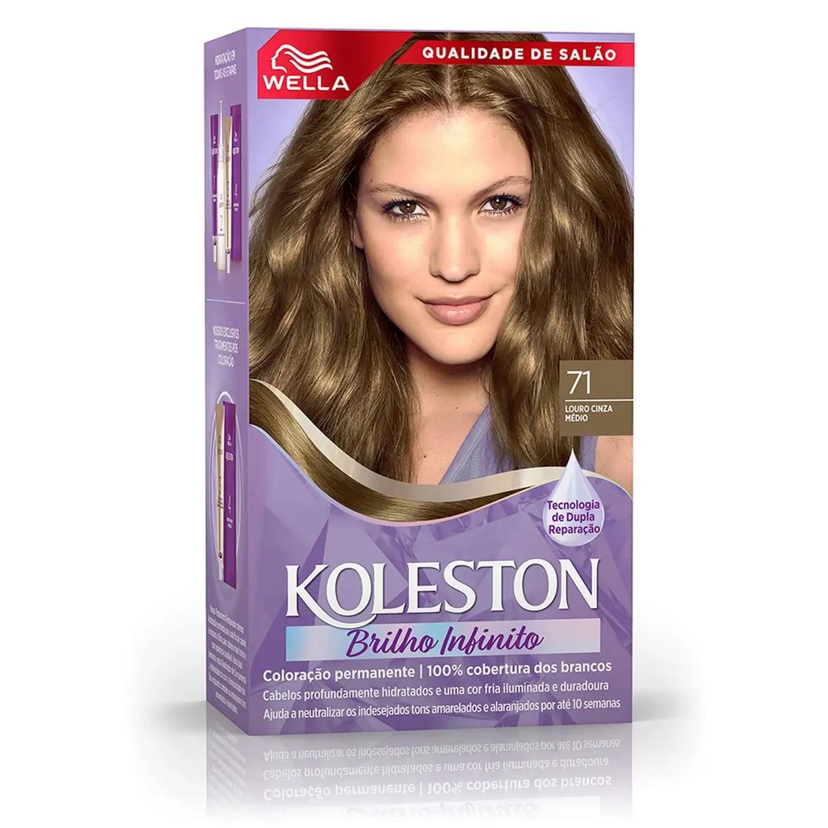 Wella - Coloração Permanente Koleston - 71 Louro Cinza Médio - Imagem 1