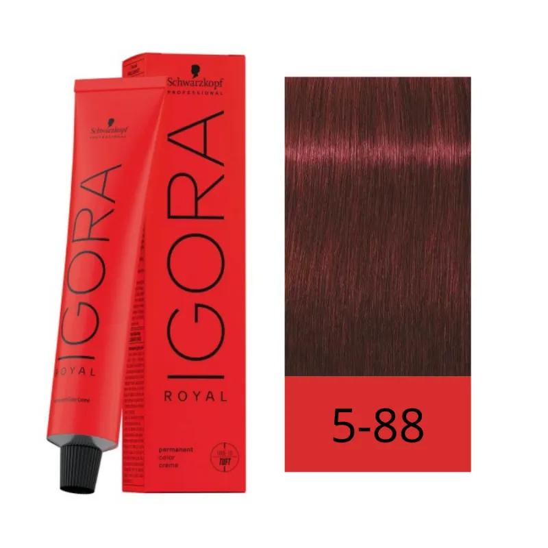 Coloração Igora Royal 5-88 Castanho Claro Vermelho Extra 60g - Imagem 2