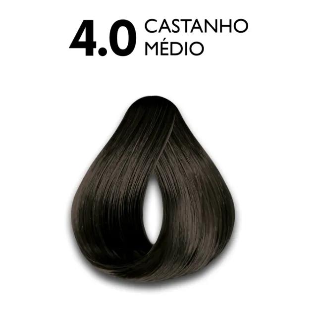 Haskell - Kit Coloração Excllusiv Color Pratic - 4.0 Castanho Médio - Miniatura 2
