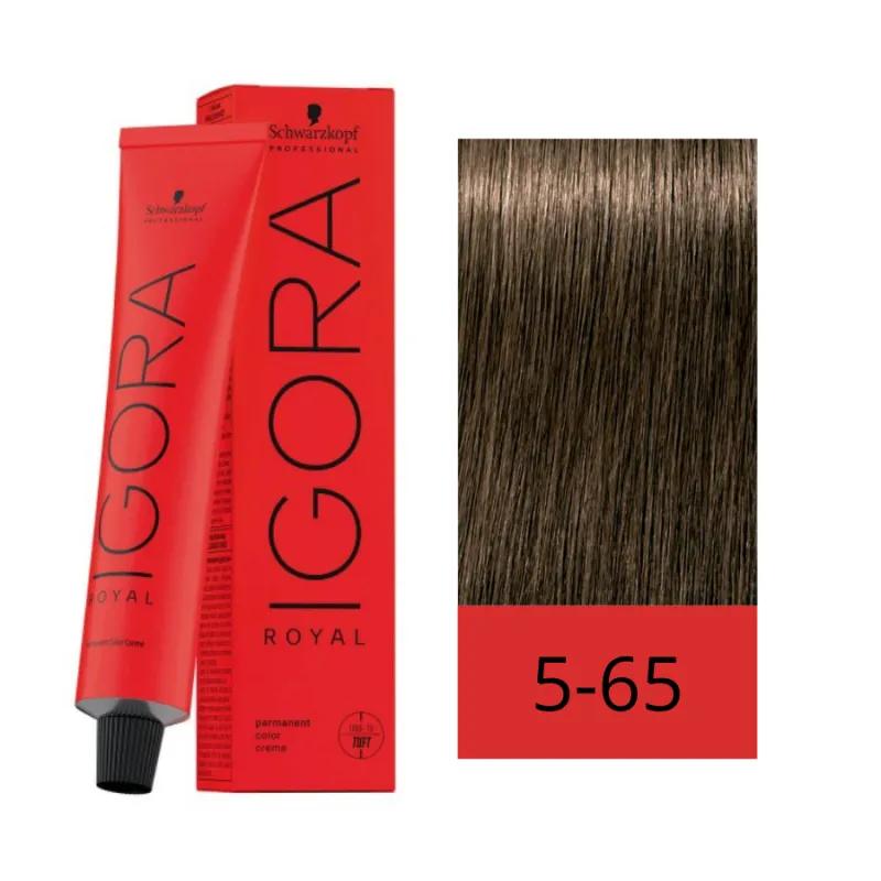 Coloração Igora Royal 5-65 Castanho Claro Chocolate Dourado 60g - Imagem 2