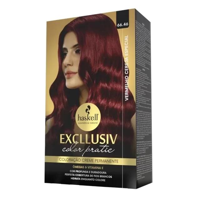 Haskell - Kit Coloração Excllusiv Color Pratic - 66.46 Vermelho Cereja Especial - Miniatura 1