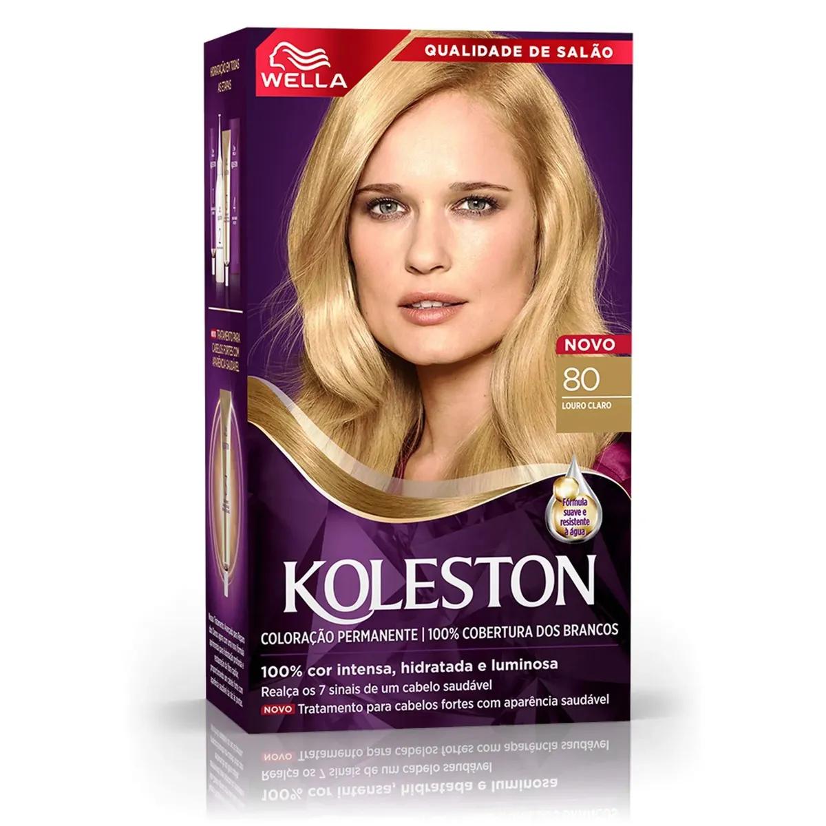 Wella - Coloração Permanente Koleston - 80 Louro Claro - Imagem 1