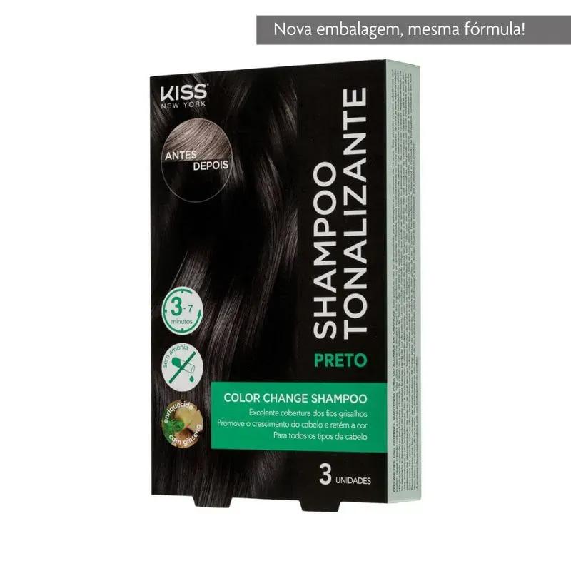 Kiss New York - Shampoo Tonalizante Color Change - Preto - Miniatura 2