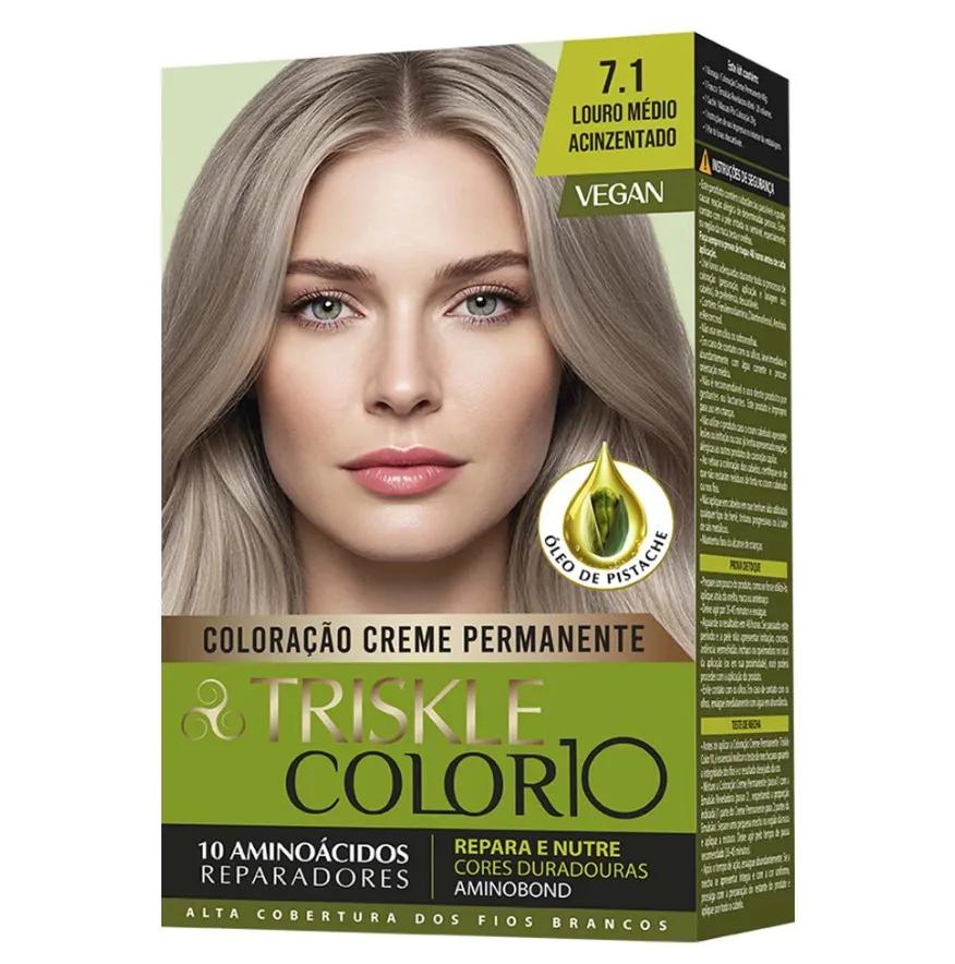 Triskle - Kit Coloração Triskle Color 10 - 7.1 Louro Médio Acinzentado - Imagem 1