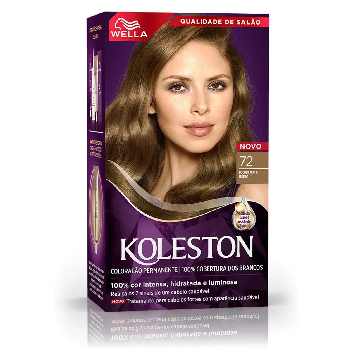 Wella - Coloração Permanente Koleston - 72 Louro Mate Médio - Imagem 1