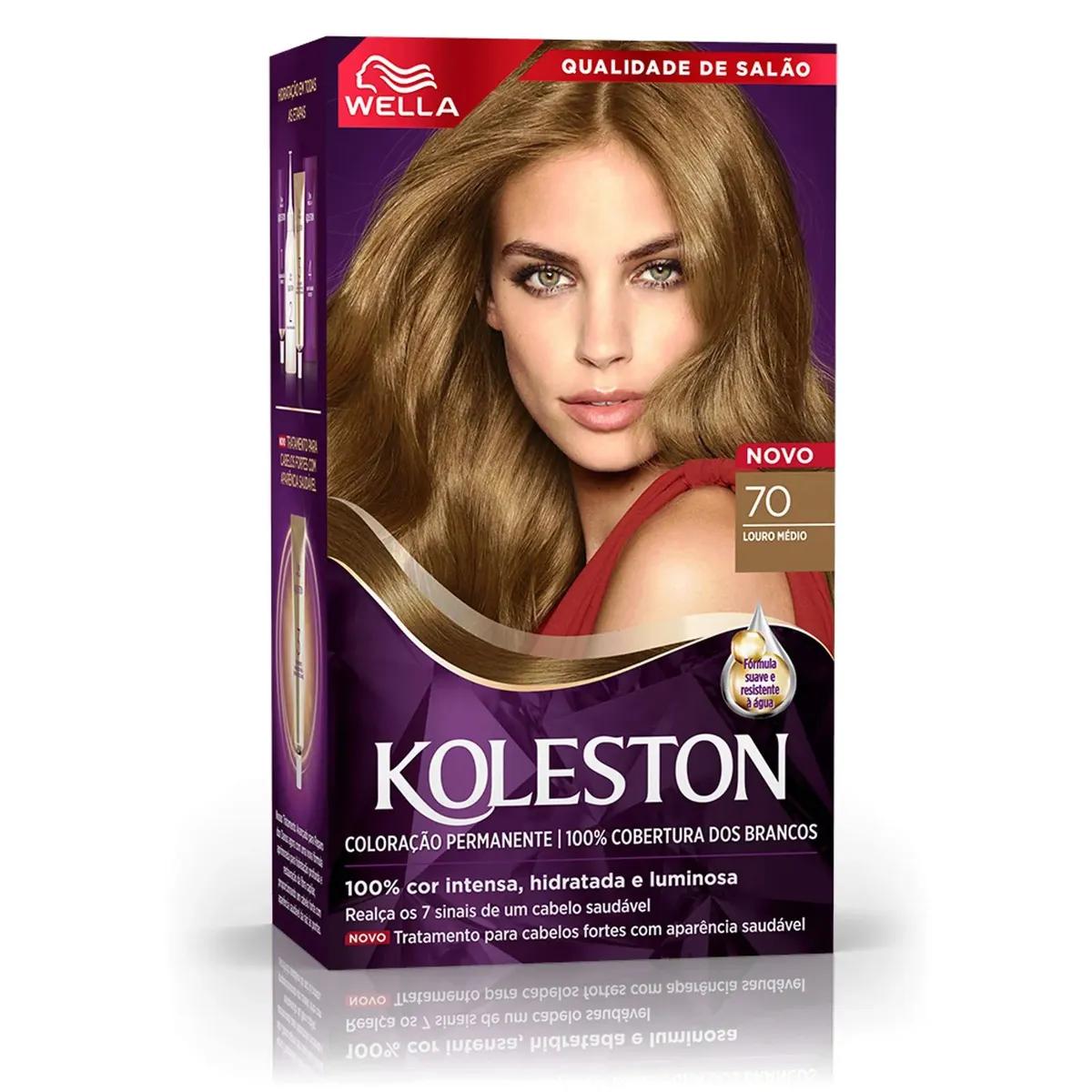 Wella - Coloração Permanente Koleston - 70 Louro Médio - Imagem 1