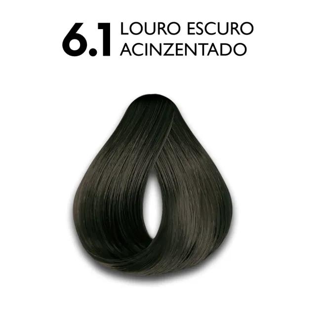 Haskell - Kit Coloração Excllusiv Color Pratic - 6.1 Louro Escuro Acinzentado - Miniatura 2