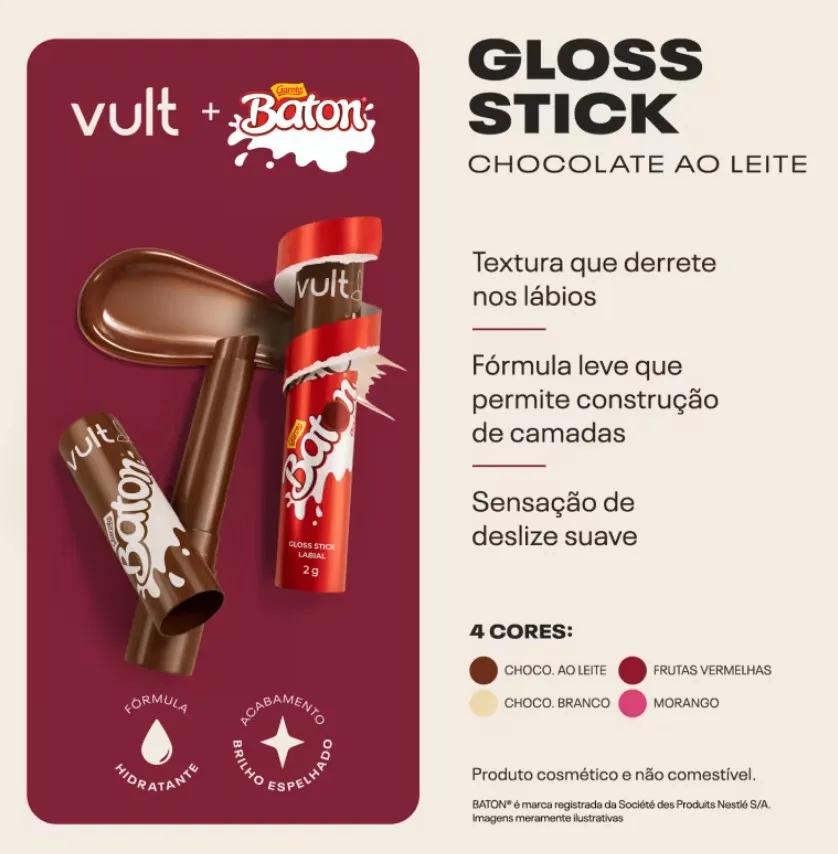 Vult & Baton - Gloss Stick 2g - Marrom - Miniatura 6