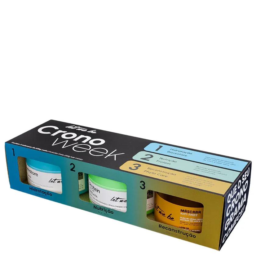 Let me Be - Kit Cronograma Capilar - Cronoweek - 250g Cada | 3 máscaras - Imagem 1