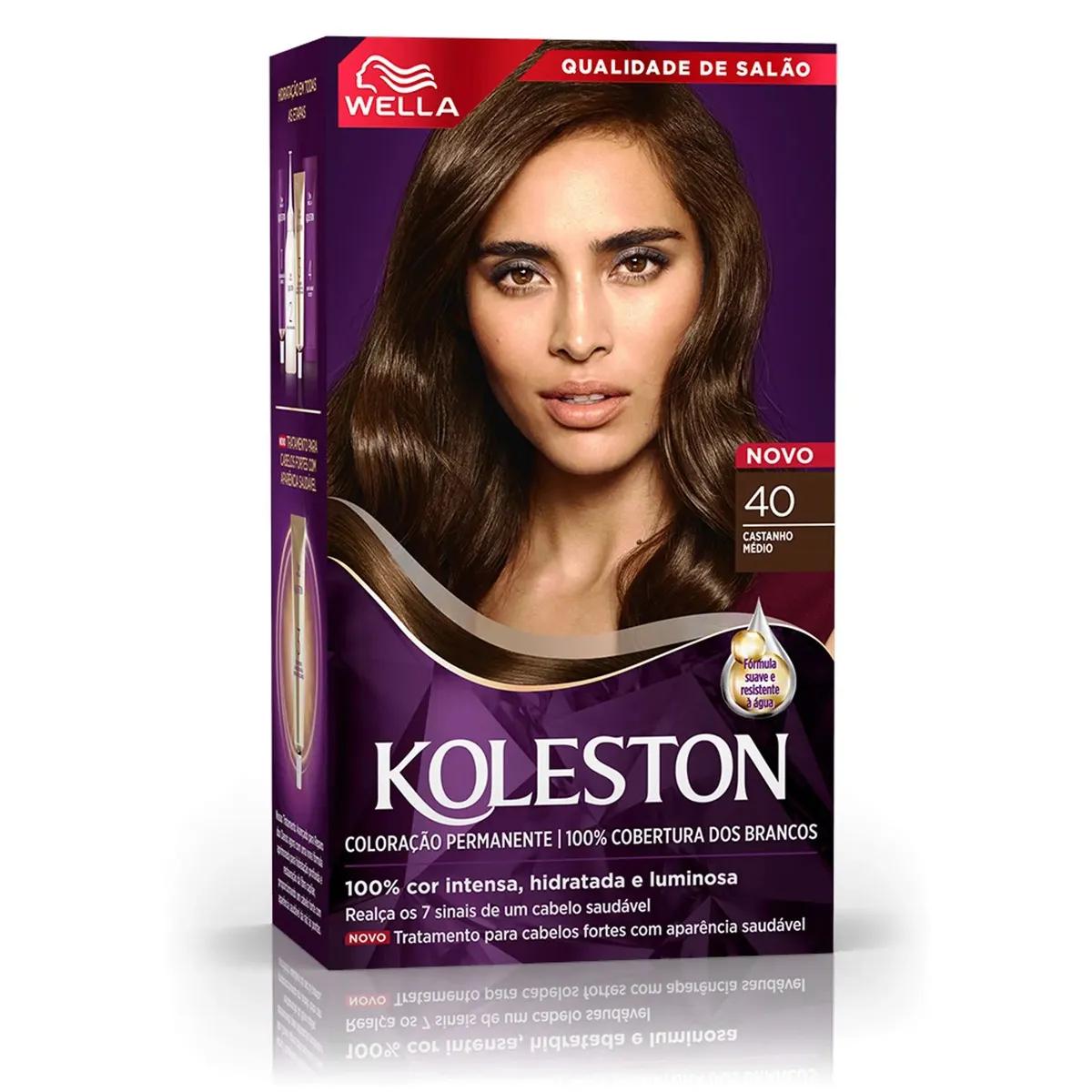 Wella - Coloração Permanente Koleston - 40 Castanho Médio - Imagem 1