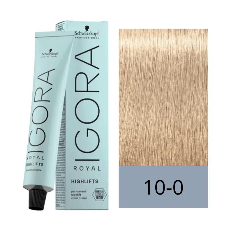 Coloração Igora Royal Highlifts - 10-0 Louro Ultra Claro Natural - Imagem 1