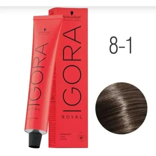 Coloração Igora Royal 8-1 Louro Claro Cendré 60g - Imagem 2
