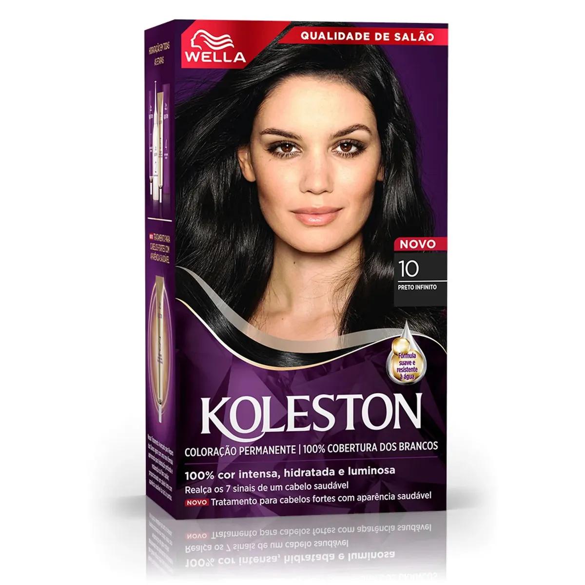 Wella - Coloração Permanente Koleston - 10 Preto Intenso - Imagem 1