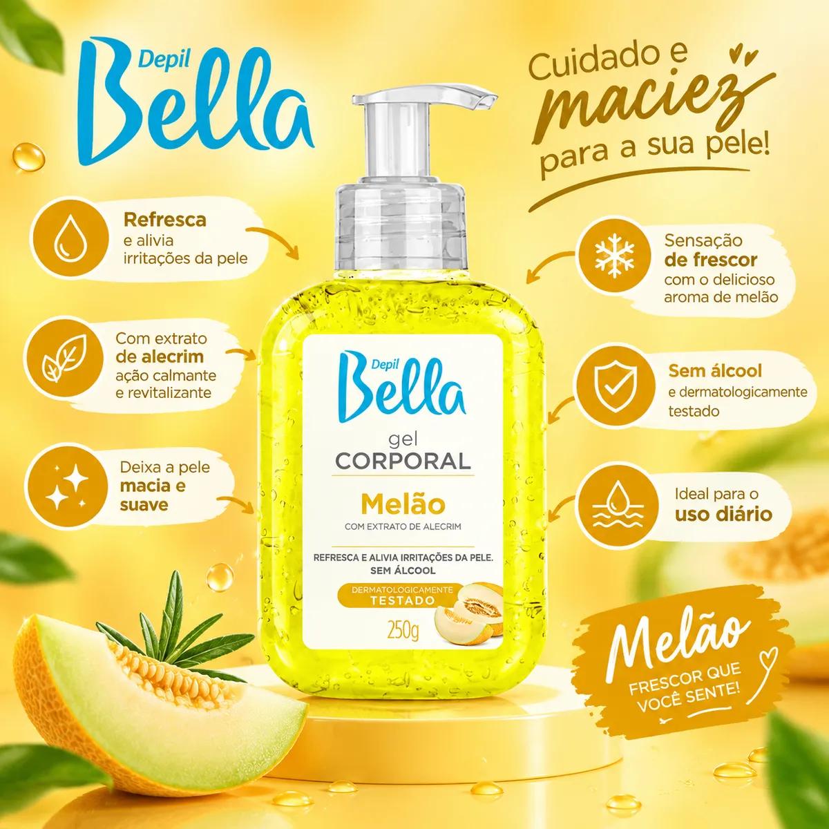Depil Bella - Gel Hidratante Corporal Melão 250g - Imagem 2