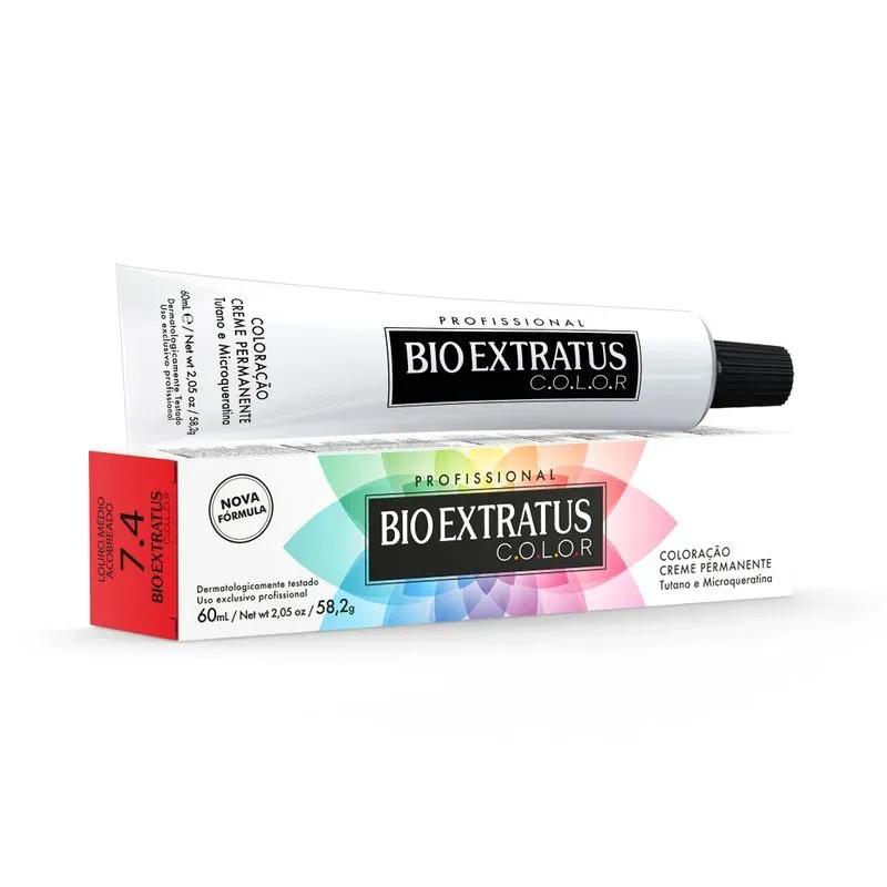 Bio Extratus - Coloração Creme Bio Extratus C.O.L.O.R 60ml - 7.4 Louro Médio Acobreado - Imagem 1