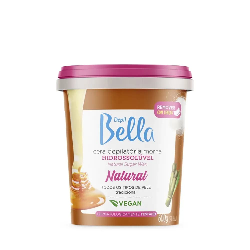 Depil Bella - Cera Depilatória Hidrossolúvel 600g - Natural - Imagem 1