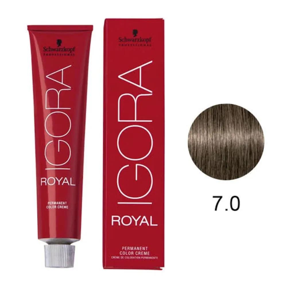 Coloração Igora Royal 7-0 Louro Médio Natural 60g - Imagem 1