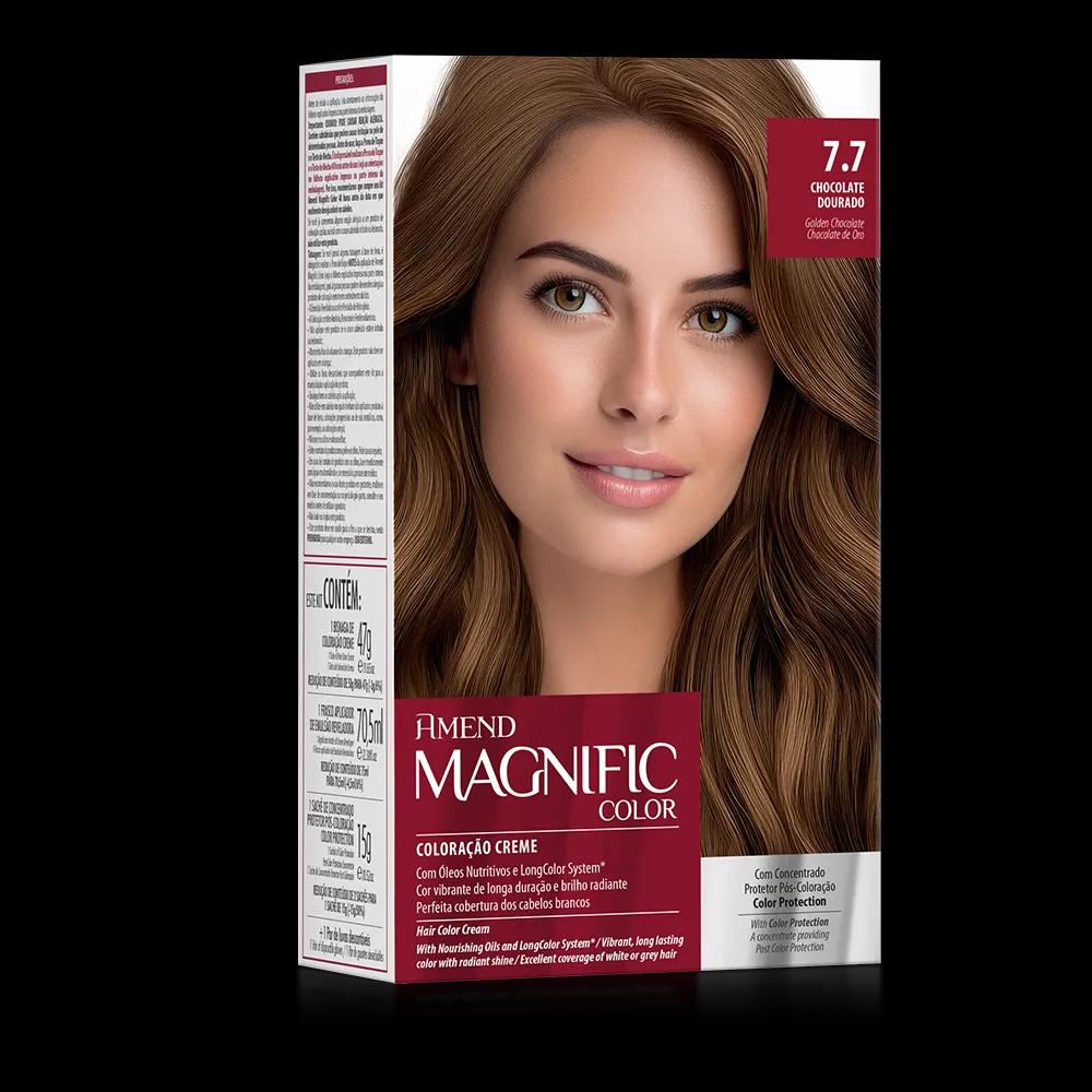Amend - Kit Coloração Amend Magnific Color 7.7 Chocolate Dourado - Imagem 1