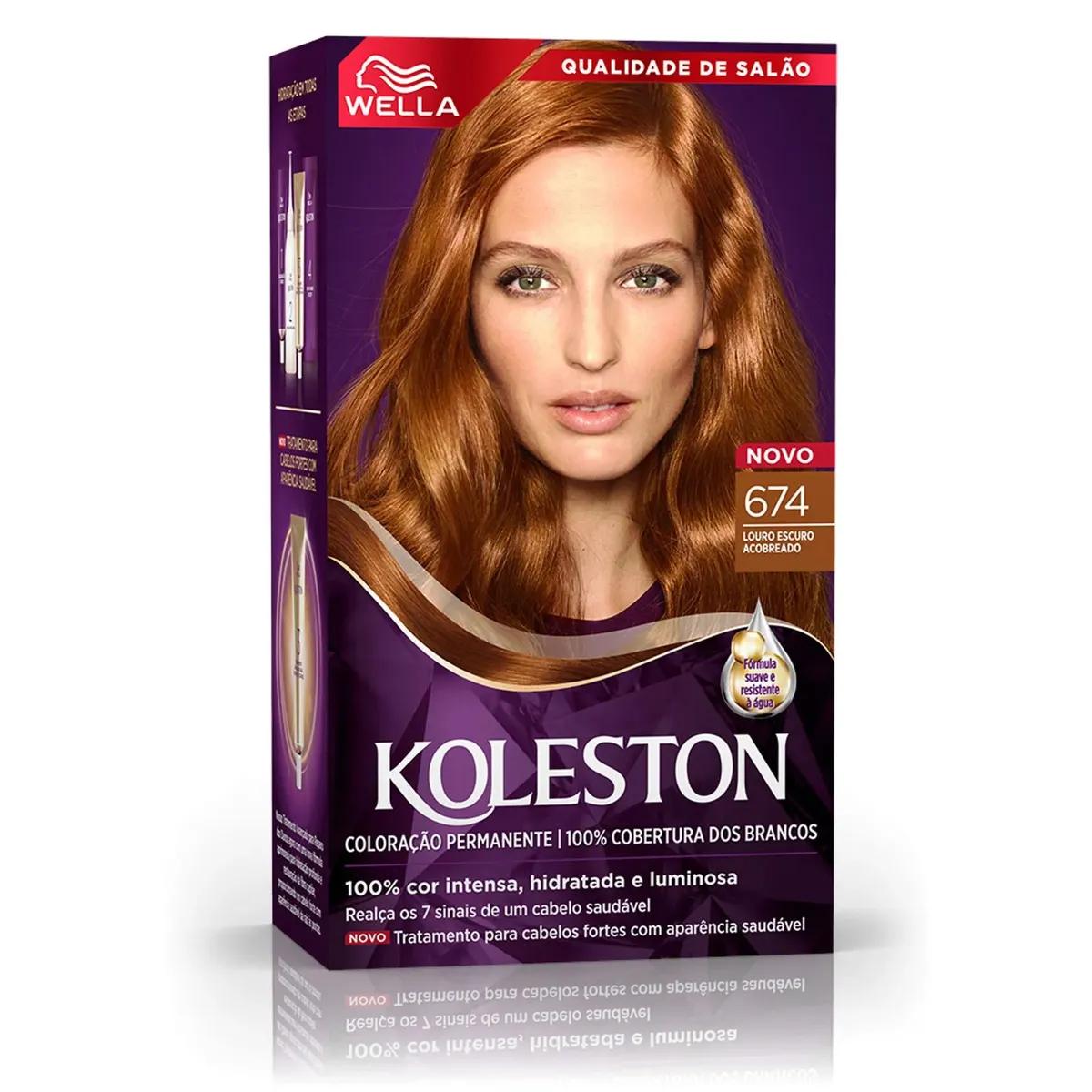Wella - Coloração Permanente Koleston - 674 Louro Escuro Acobreado - Imagem 1