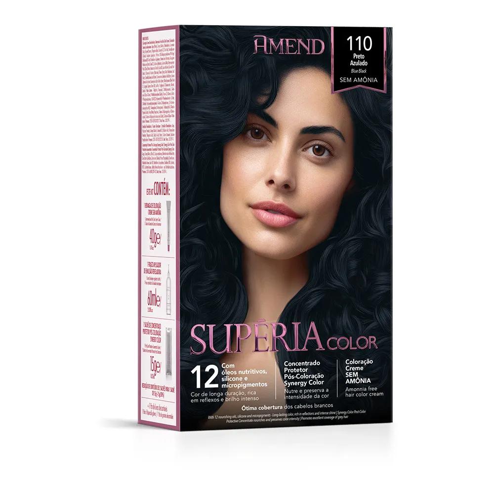 Amend - KIT TONALIZANTE AMEND SUPÉRIA COLOR 110 PRETO AZULADO - Imagem 1