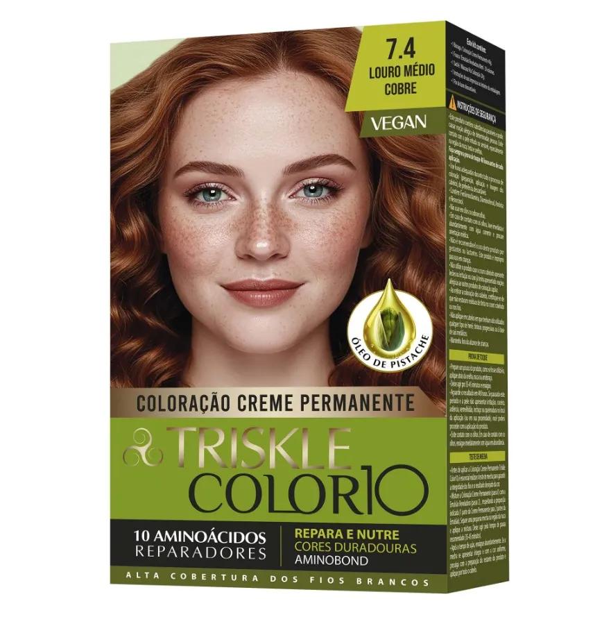 Triskle - Kit Coloração Triskle Color 10 - 7.4 Louro Médio Cobre - Imagem 1