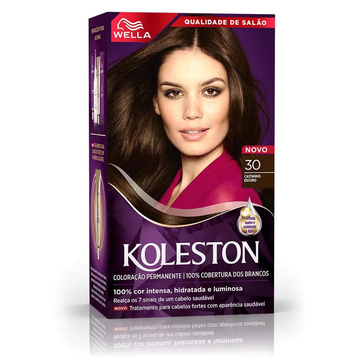 Wella - Coloração Permanente Koleston - 30 Castanho Escuro - Imagem 1