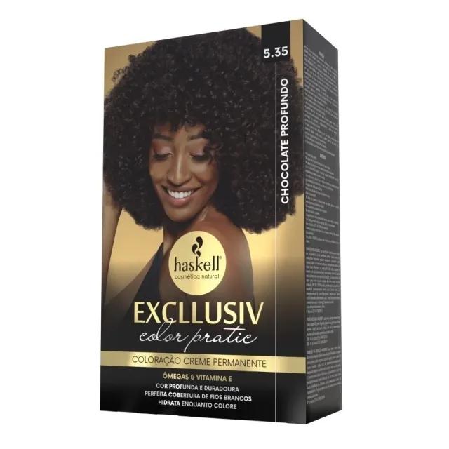 Haskell - Kit Coloração Excllusiv Color Pratic - 5.35 Chocolate Profundo - Imagem 1
