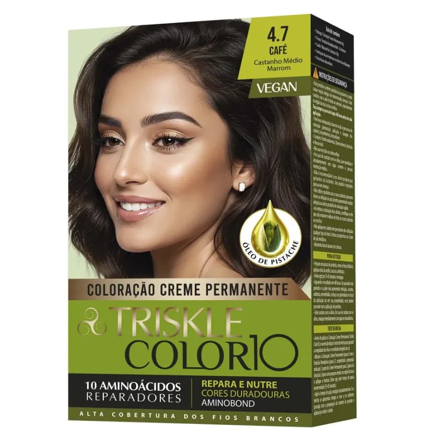 Triskle - Kit Coloração Triskle Color 10 - 4.7 Café Castanho Médio Marrom - Imagem 1