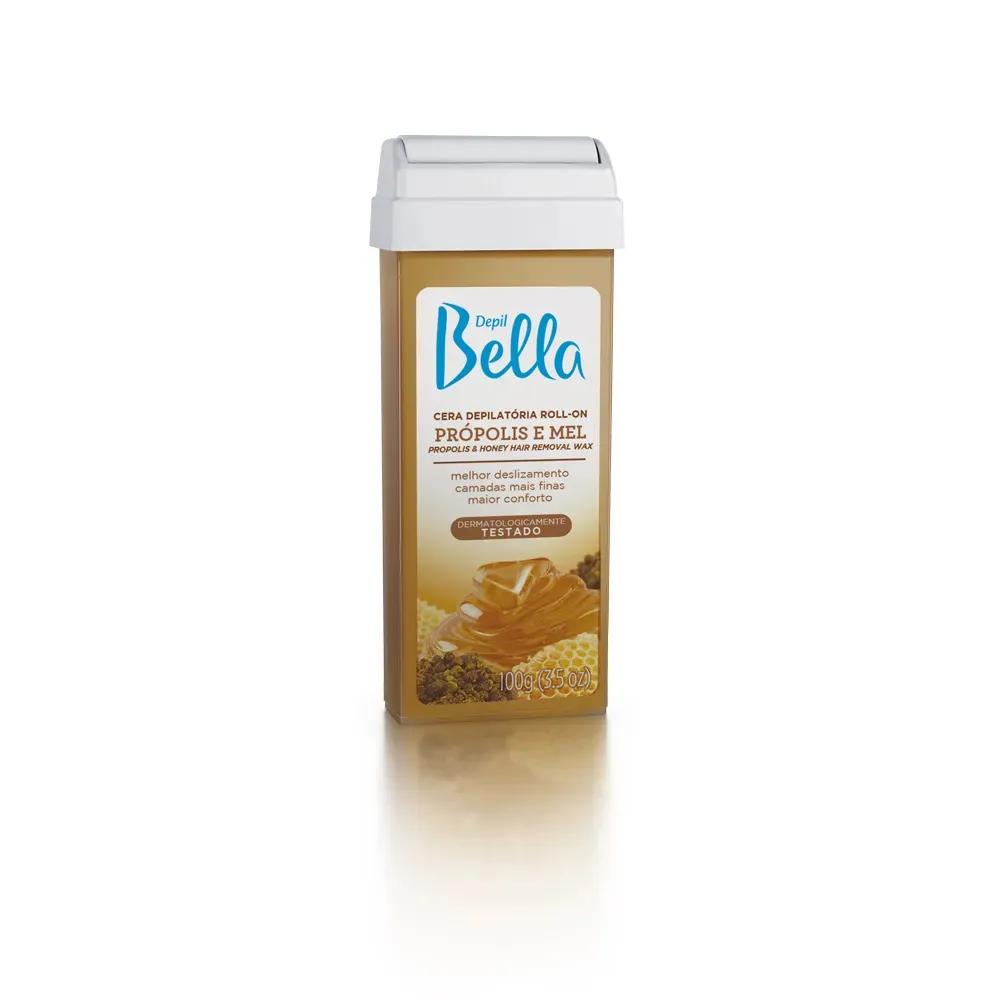 Depil Bella - Refil Cera Quente Depilatória Roll-On 100g - Própolis e Mel - Imagem 1