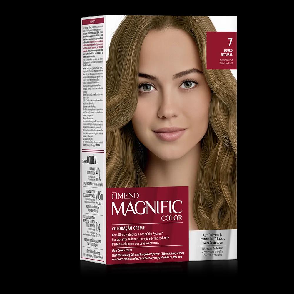 Amend - Kit Coloração Amend Magnific Color 7.0 Louro Natural - Imagem 1