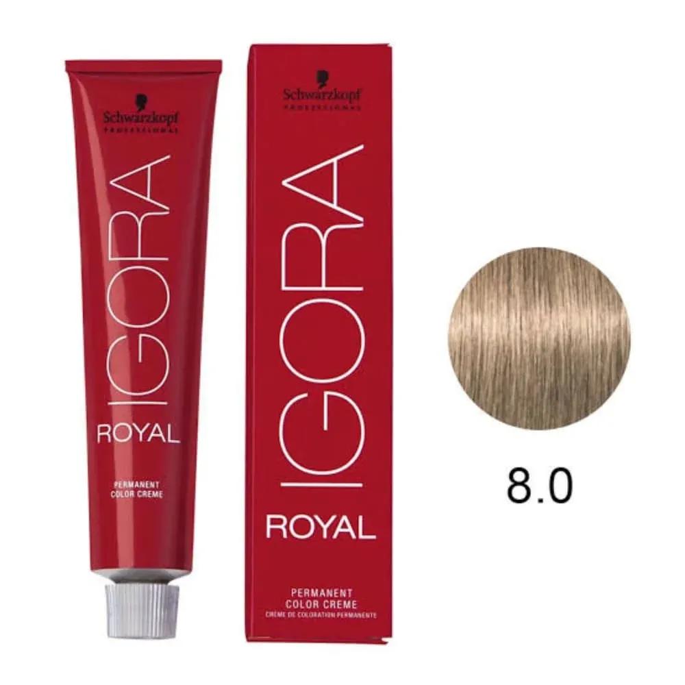 Coloração Igora Royal 8-0 Louro Claro Natural 60g - Imagem 1