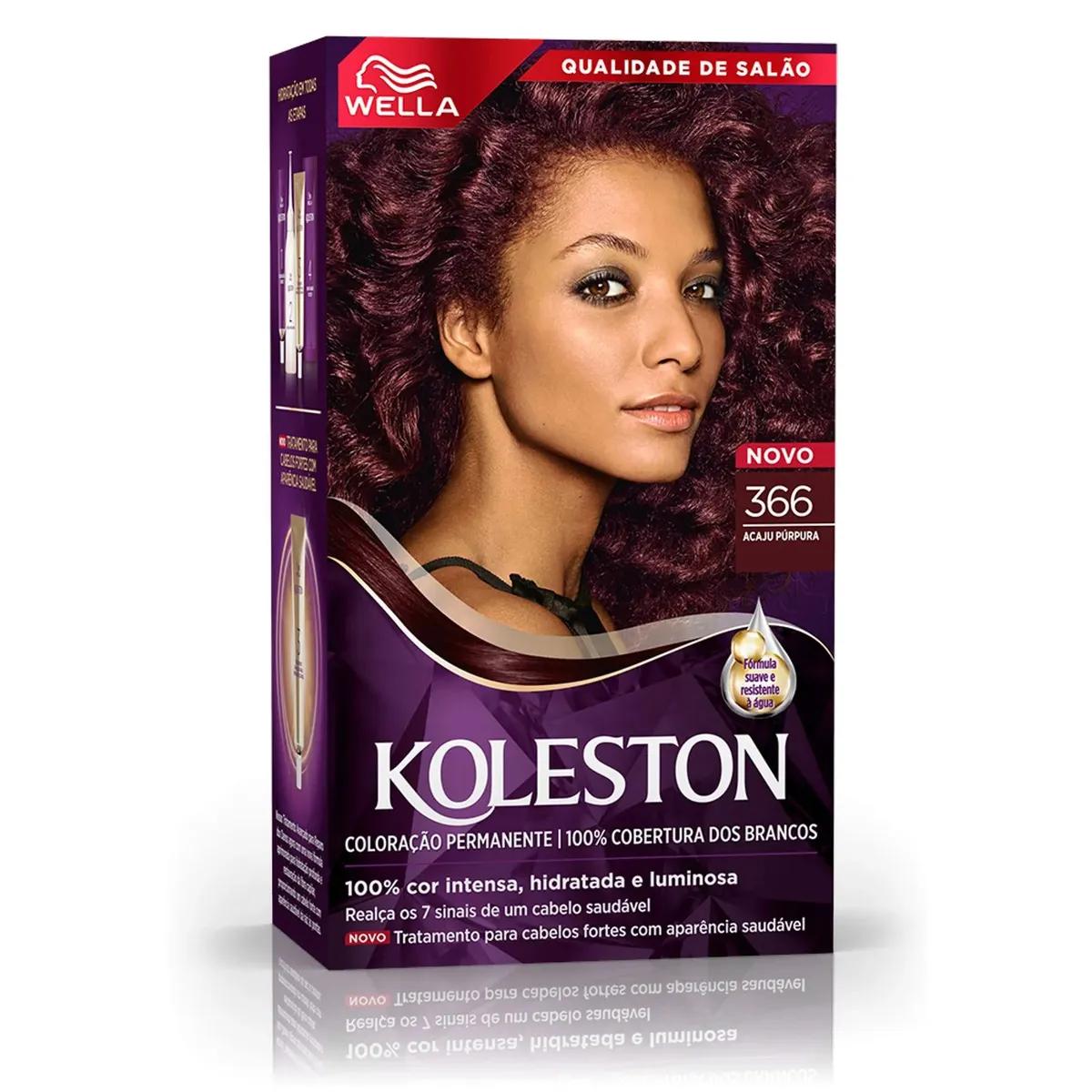 Wella - Coloração Permanente Koleston - 366 Acaju Púrpura - Imagem 1