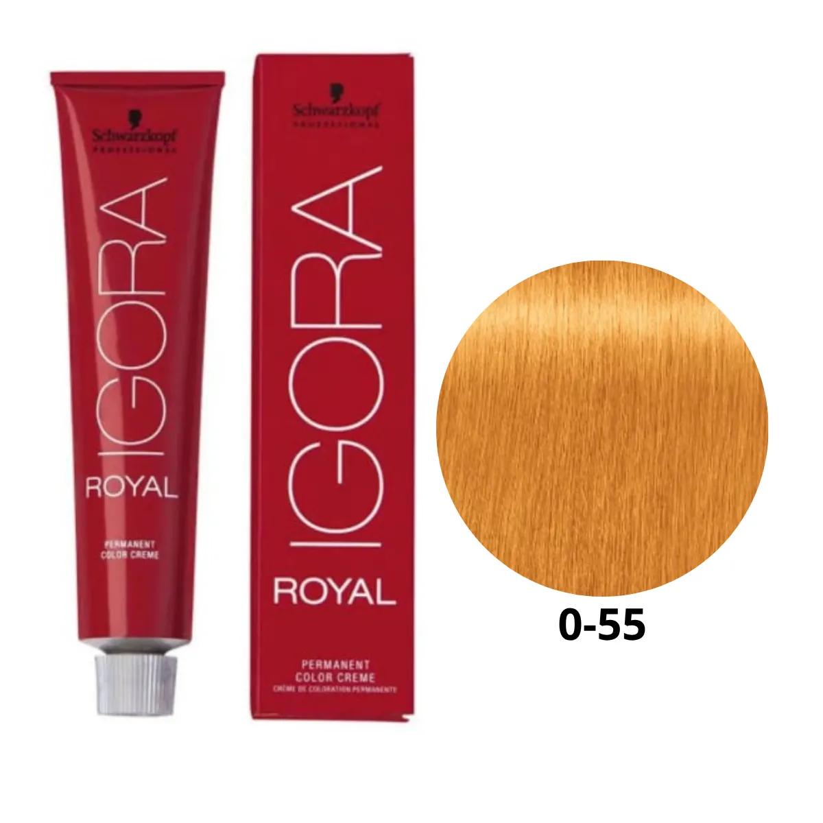 Coloração Igora Royal 0-55 Tom de Mistura Dourado 60g - Imagem 1