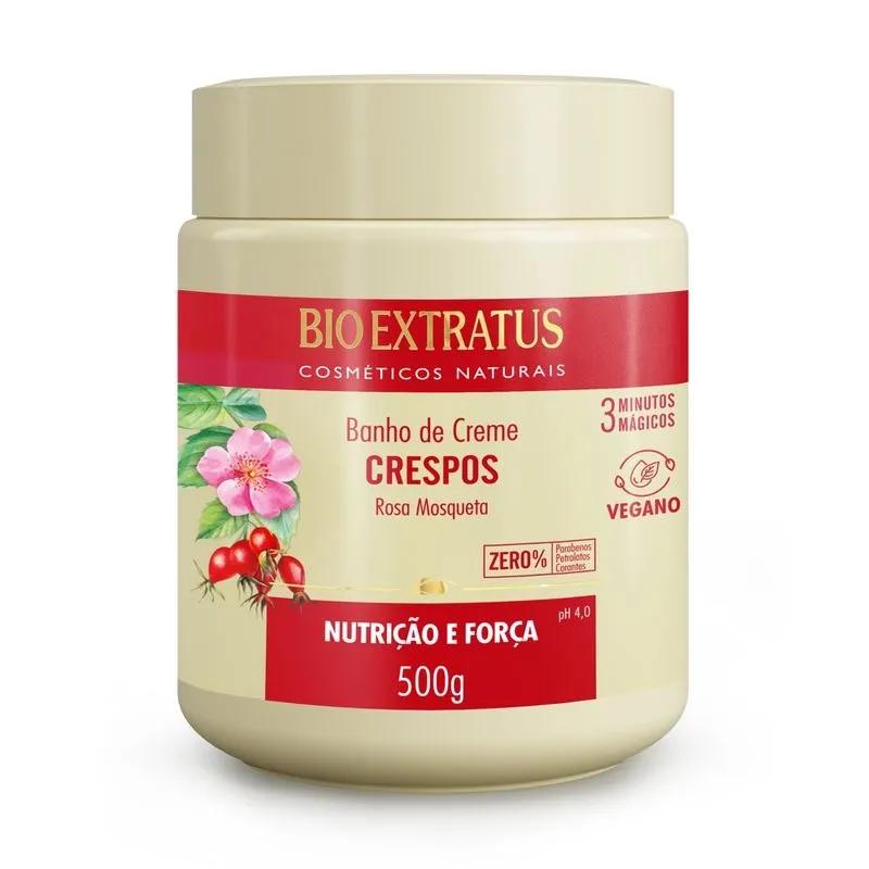 Banho de Creme Crespos Rosa Mosqueta 500g - Bio Extratus - Imagem 1