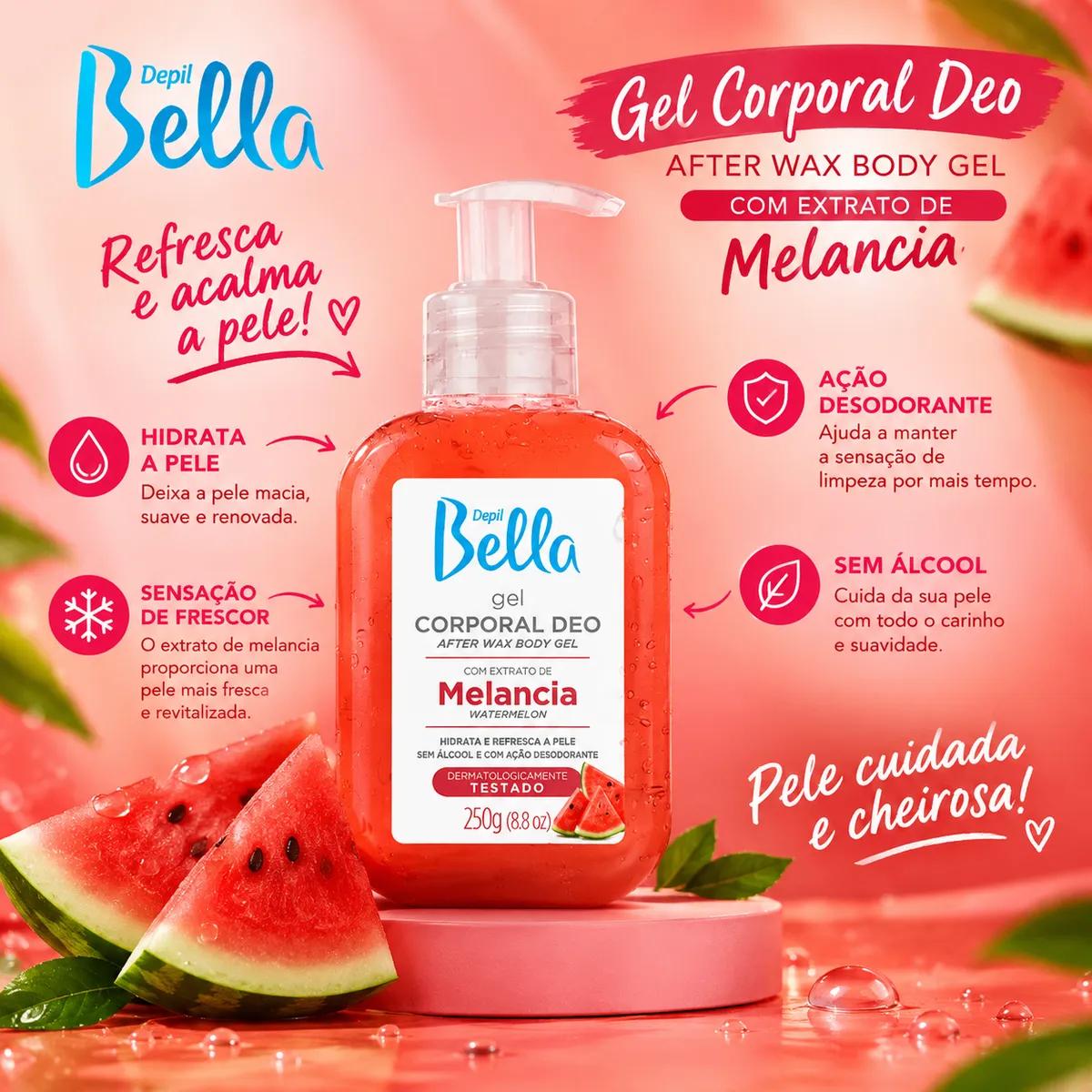 Depil Bella - Gel Hidratante Corporal Deo Melancia 250g - Imagem 2