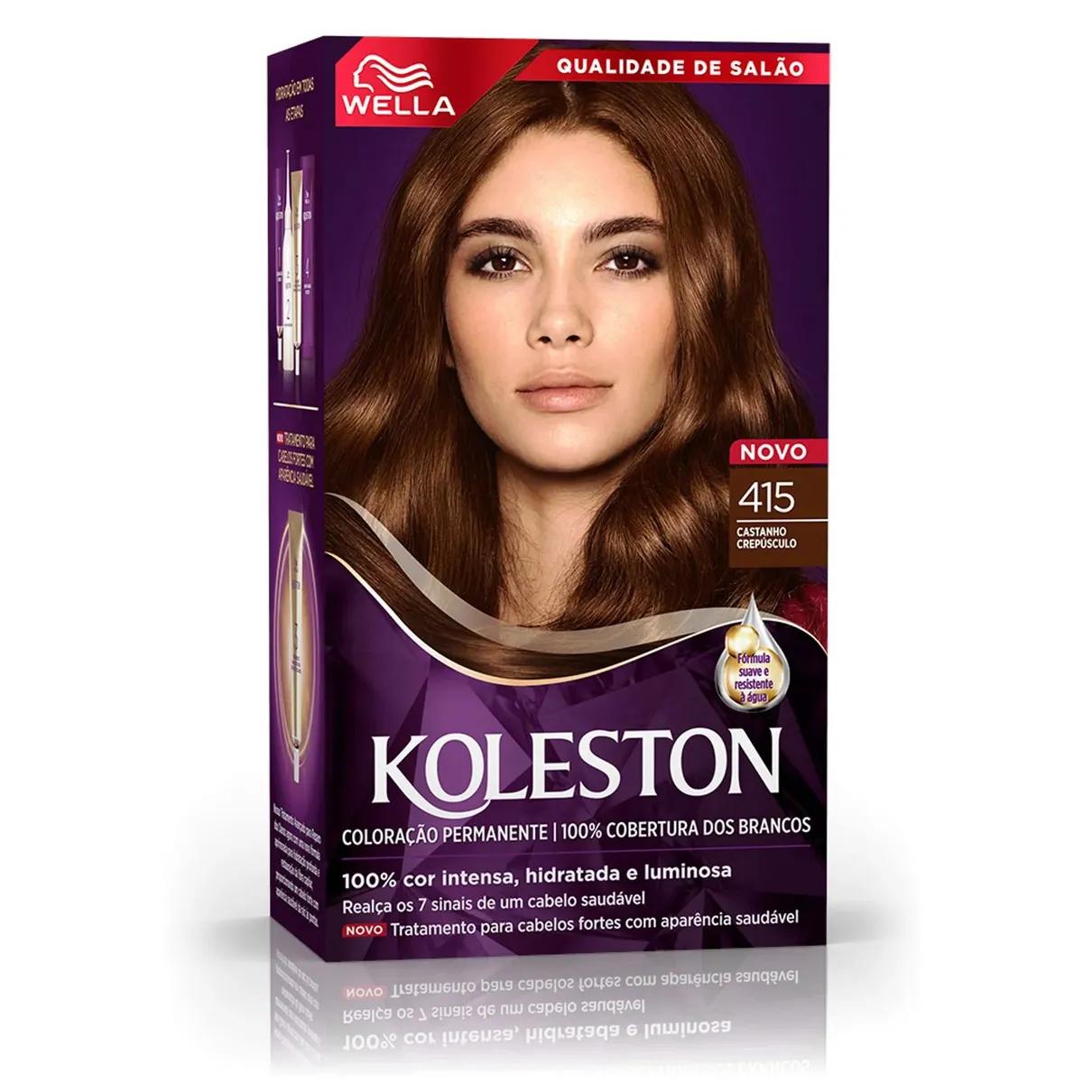 Wella - Coloração Permanente Koleston - 415 Castanho Crepúsculo - Imagem 1