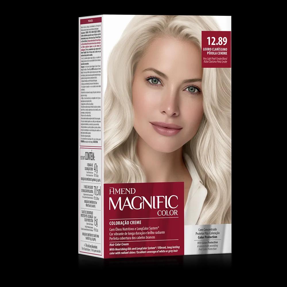 Amend - Kit Coloração Amend Magnific Color 12.89 Louro Claríssimo Pérola Cendre - Imagem 1