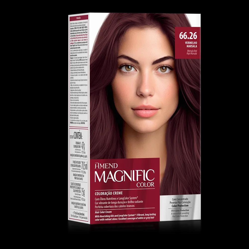 Amend - Kit Coloração Amend Magnific Color 66.26 Vermelho Marsala - Imagem 1