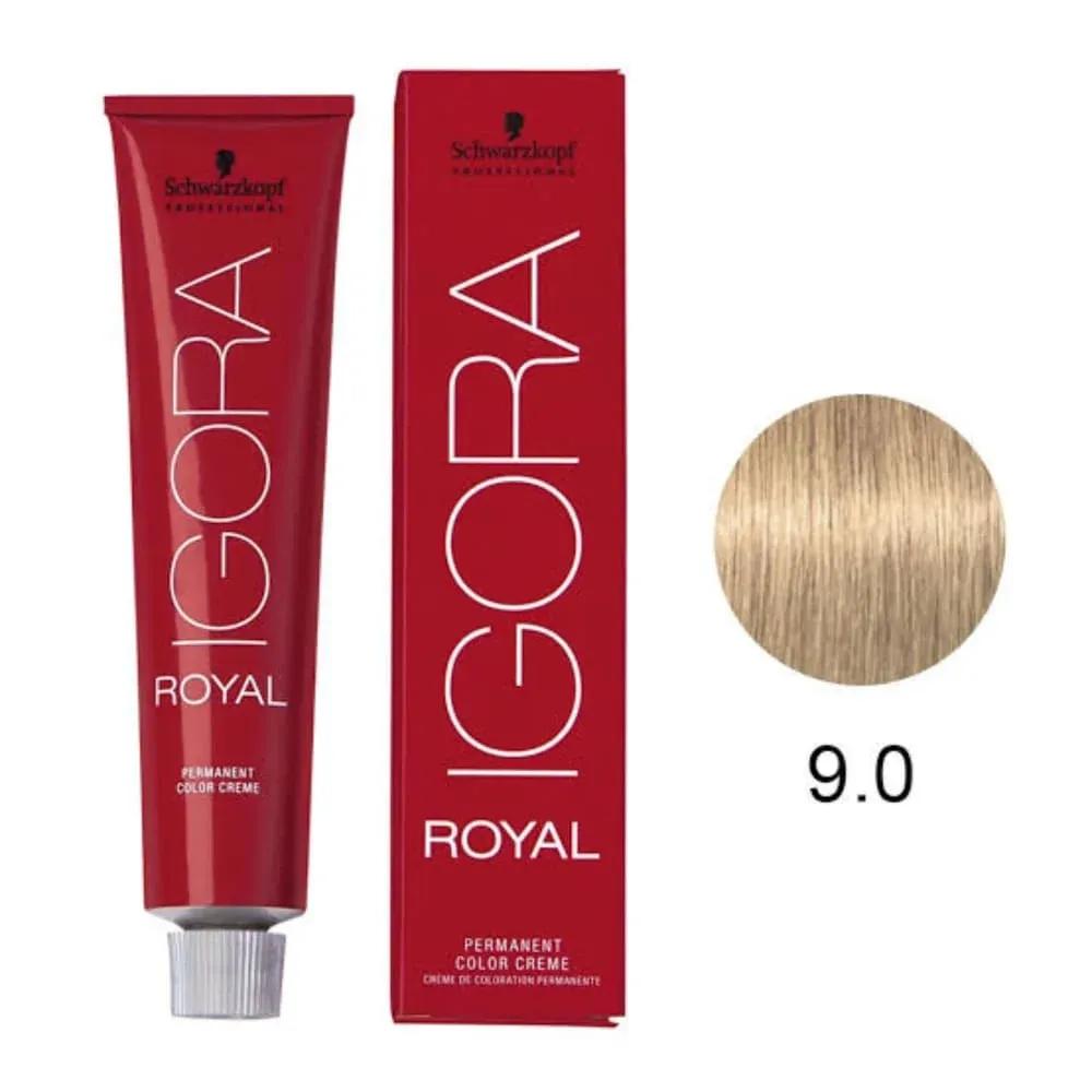 Coloração Igora Royal 9-0 Louro Extra Claro Natural 60g - Imagem 1