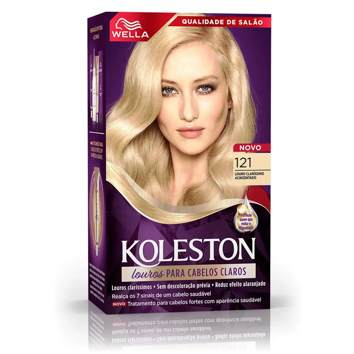 Wella - Coloração Permanente Koleston - 121 Louro Claríssimo Acinzentado - Imagem 1