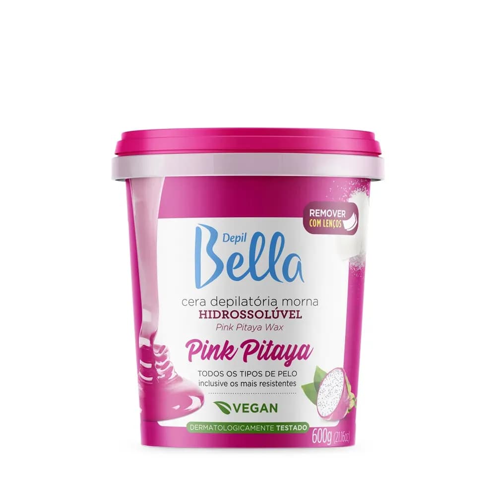 Depil Bella - Cera Depilatória Hidrossolúvel 600g - Pink Pitaya - Imagem 1