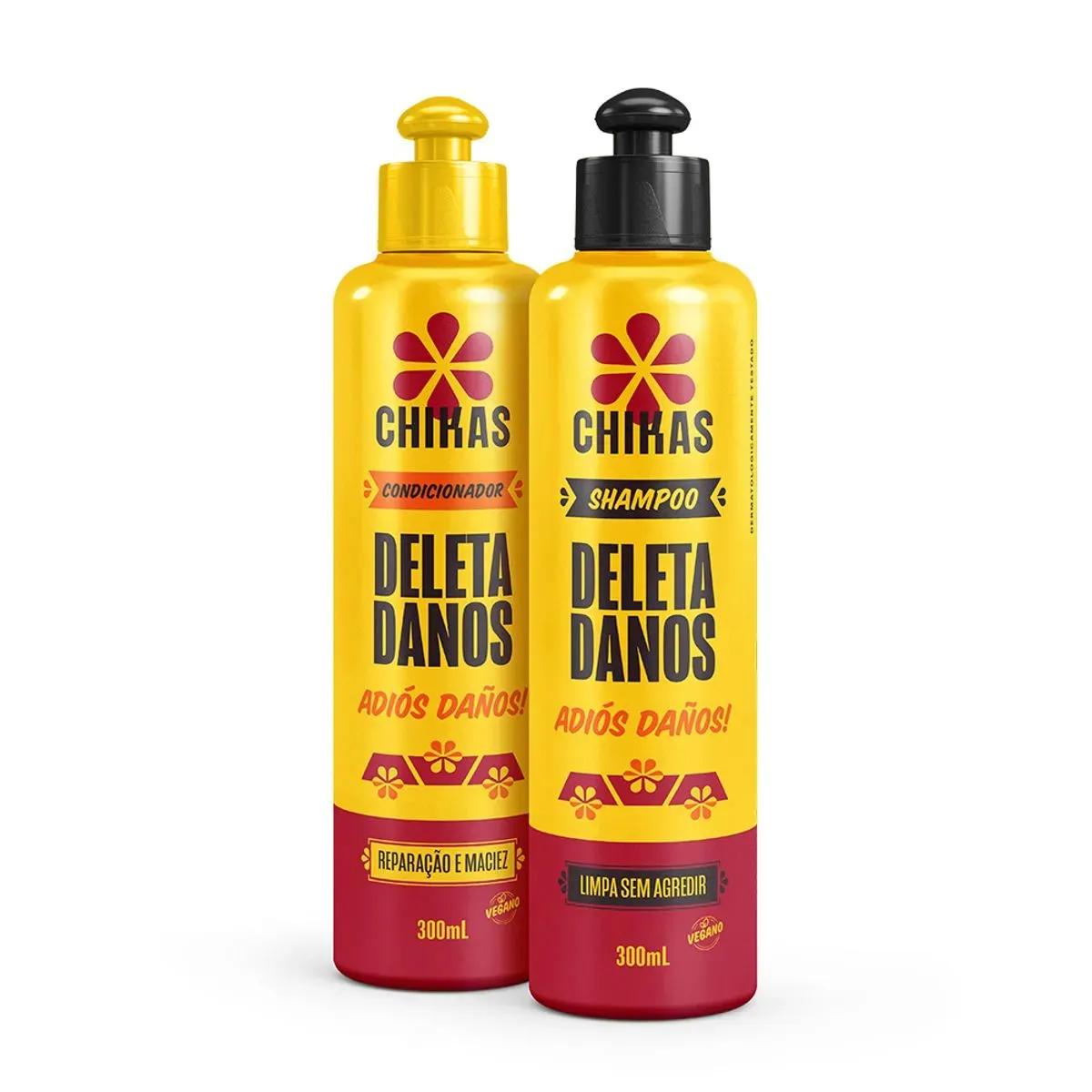 Kit Shampoo e Condicionador Deleta Danos - Chikas - Imagem 1