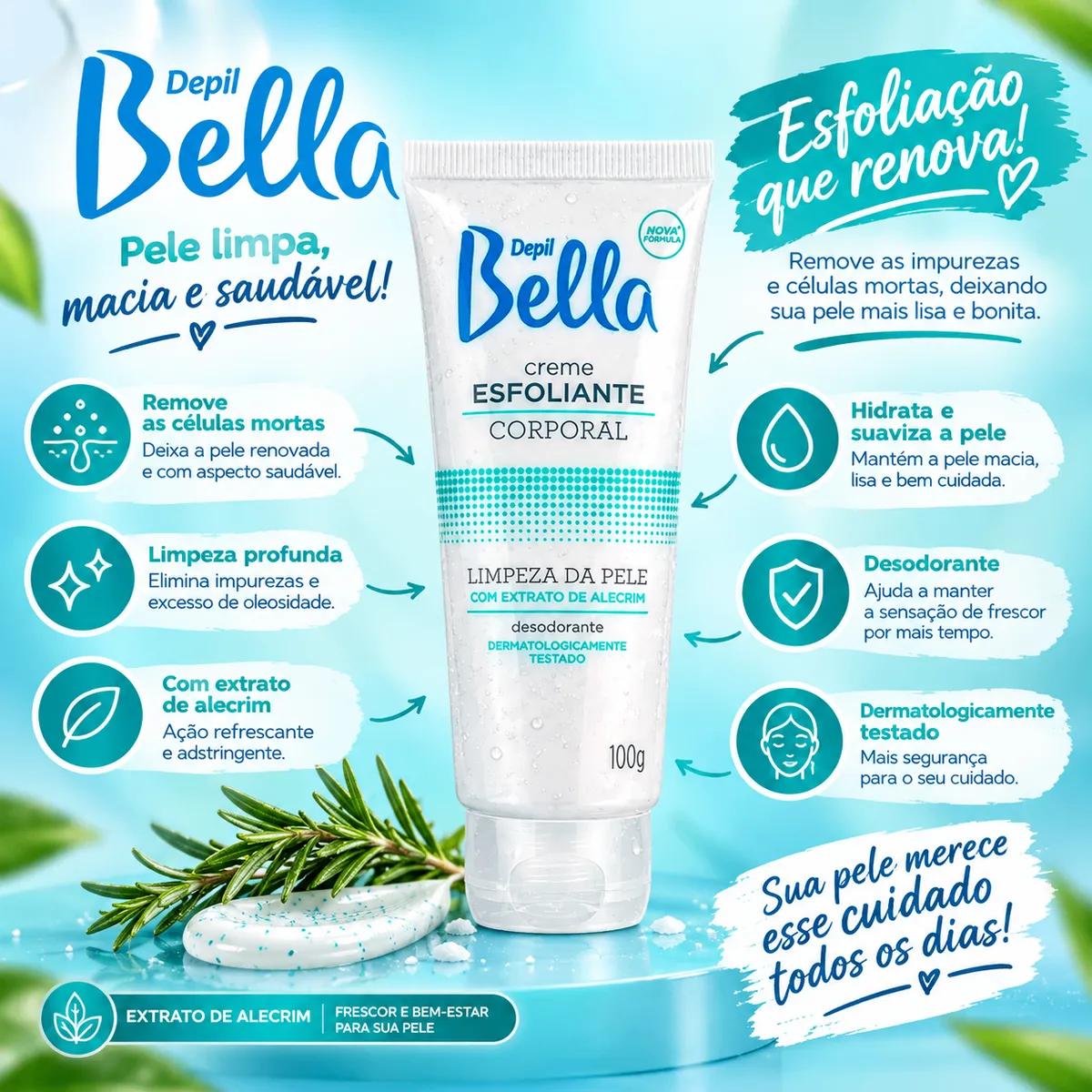 Depil Bella - Creme Esfoliante Corporal Alecrim 50g - Imagem 2